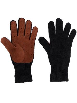 Brunello Cucinelli two-tone cashmere gloves