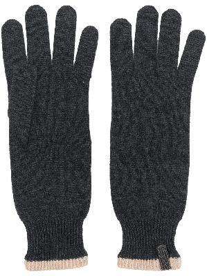 Brunello Cucinelli cashmere knit gloves