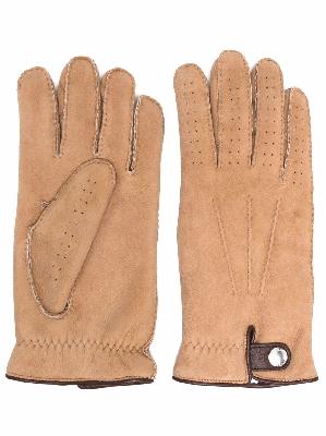 Brunello Cucinelli perforated sheepskin gloves