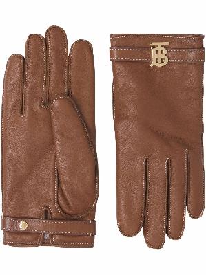 Burberry monogram motf lamskin gloves