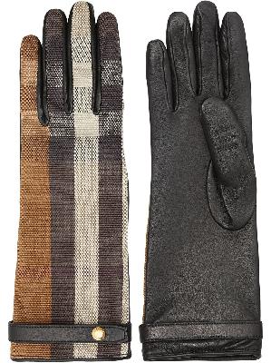 Burberry technical check gloves