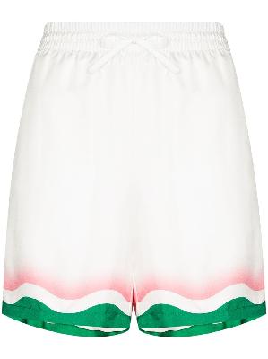 Casablanca Le Jeu de Ping Pong wave-print shorts