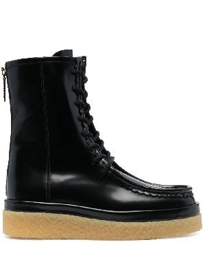 Chloé leather lace-up ankle-boots