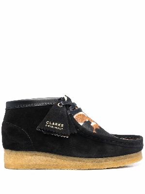 Clarks Originals Wallabee cow-print suede shoes