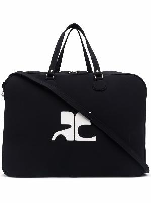 Courrèges logo-print luggage bag