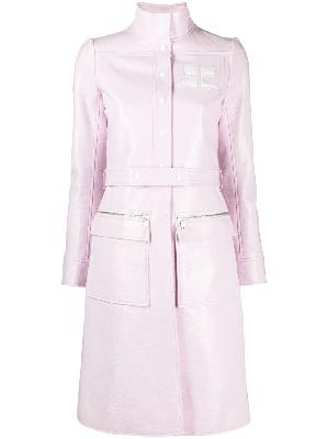 Courrèges logo-patch trench coat