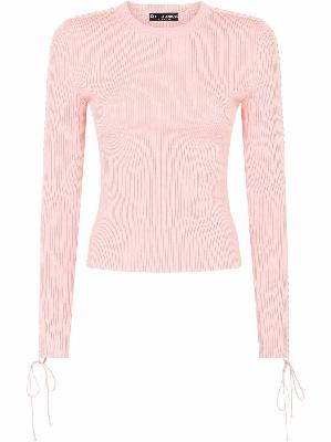 Dolce & Gabbana ribbed tie sleeve top