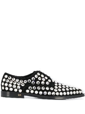 Dolce & Gabbana rhinestone embellished Derby shoes