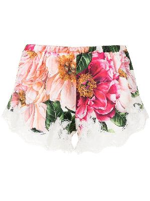 Dolce & Gabbana laced floral pajama shorts