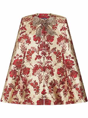 Dolce & Gabbana bow-detail silk-jacquard cape