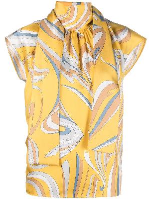 Emilio Pucci Vortici-print silk blouse