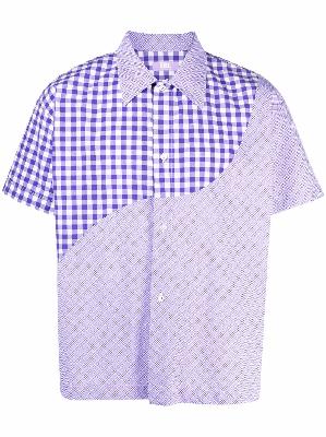 ERL gingham-print short-sleeved shirt