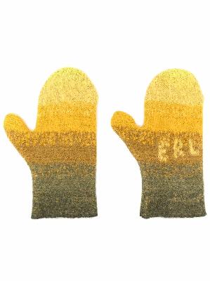 ERL intarsia-knit gradient-effect gloves