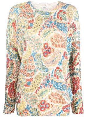 ETRO abstract-print long-sleeve jumper