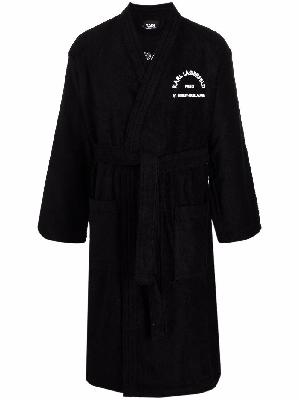 Karl Lagerfeld logo-embroidered dressing gown