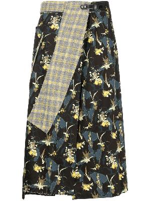 Kiko Kostadinov floral-print high-waisted skirt