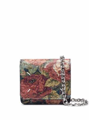 Maison Margiela floral-print leather wallet purse
