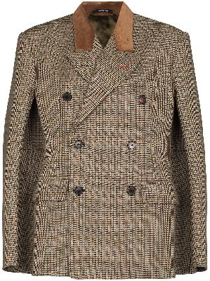 Maison Margiela micro houndstooth pattern blazer jacket