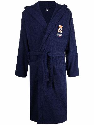 Moschino logo-embroidered dressing gown