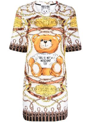 Moschino Toy bear graphic-print shift dress