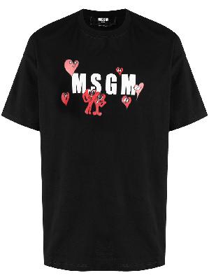 MSGM graphic-logo print T-shirt