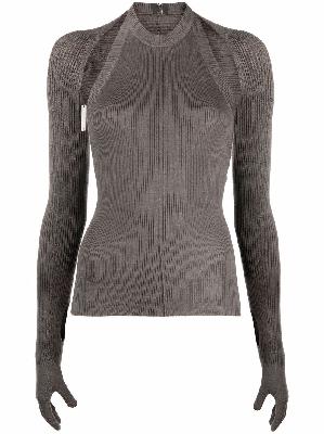 Peter Do detachable-sleeves knitted top