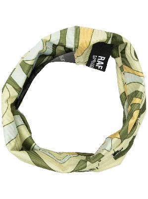 Raf Simons patterned funnel neck scarf