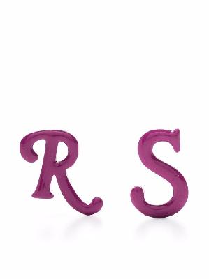 Raf Simons logo-lettering earrings