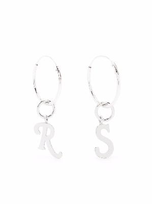 Raf Simons initials hoop earrings