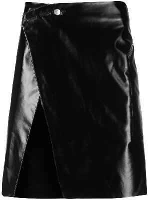 Rick Owens faux leather wrap skirt