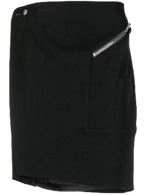 Rick Owens zip-detail wrap skirt