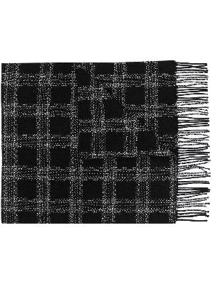 Salvatore Ferragamo check-print knitted scarf