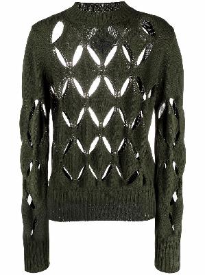 Stefan Cooke Diamond Slashed knitted jumper