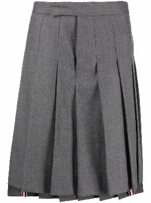Thom Browne high-low hem pleated skirt