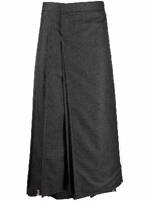 Thom Browne RWB-Stripe pleated skirt