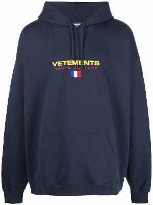 VETEMENTS embroidered logo hoodie