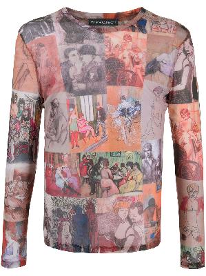 Y/Project long-sleeved painting print T-shirt