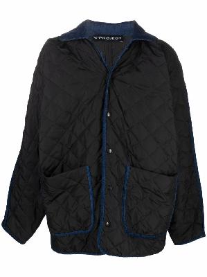 Y/Project quilted contrast-trim penguin jacket