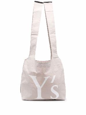 Y's logo-print tote bag