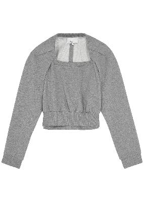 Grey mélange cotton sweatshirt