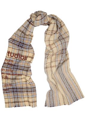 Cassiar tartan logo wool scarf