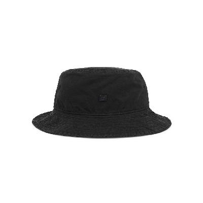 Acne Studios Buko Black Cotton Bucket Hat