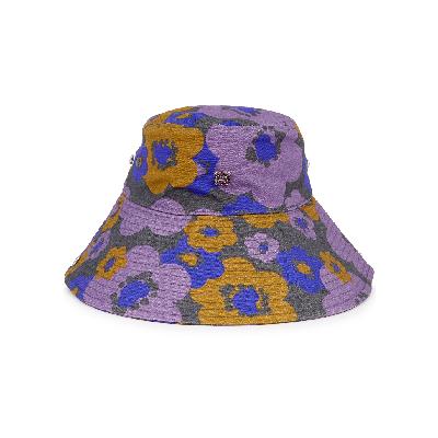 Acne Studios Buka Floral-print Cotton Bucket Hat - Purple