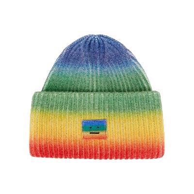 Acne Studios Pansy Rainbow Wool Beanie - Multicoloured