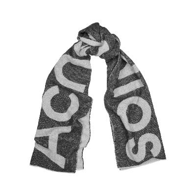 Acne Studios Toronto Logo-intarsia Wool-blend Scarf - Black