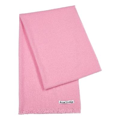 Acne Studios Vernon Pink Wool Scarf - Light Pink