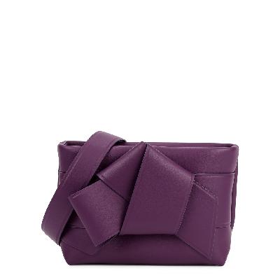 Acne Studios Musubi Purple Knotted-front Leather Shoulder Bag