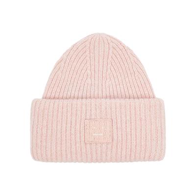 Acne Studios Pansy Ribbed Wool Beanie - Light Pink