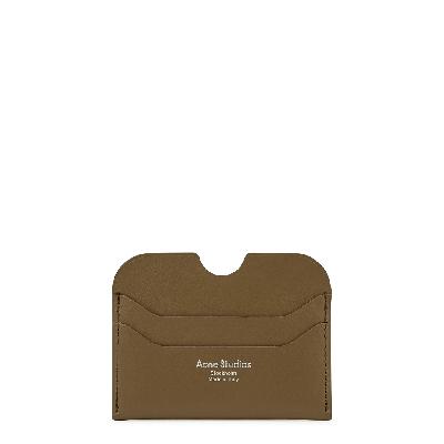 Acne Studios Elmas Leather Card Holder - Brown