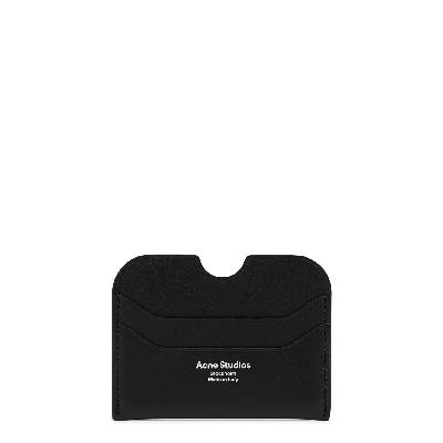Acne Studios Elmas Leather Card Holder - Black